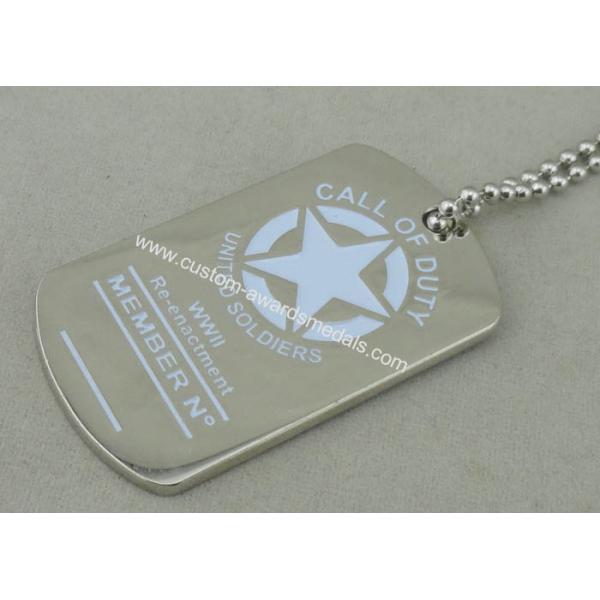 Military Personalised Dog Tags Die Casting Enamel Nickel Plating