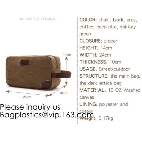 Natural Hemp Branded Cosmetic Bags,Custom Genuine Leather Travel Cosmetic Bag for Men,Bagease, Bagplastics, package