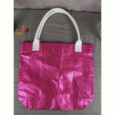Single Handle Fashion Style Kraft Paper Household Storage Bag Tote Bag Large Capacity