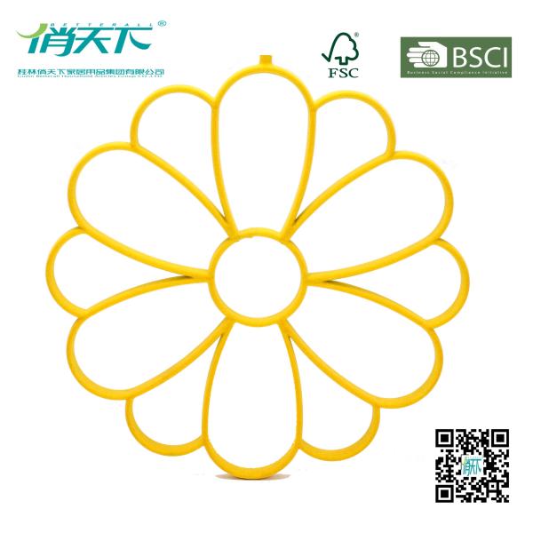 Betterall Yellow Color Flowery PVC Metal Hanger for Ties & Scarves