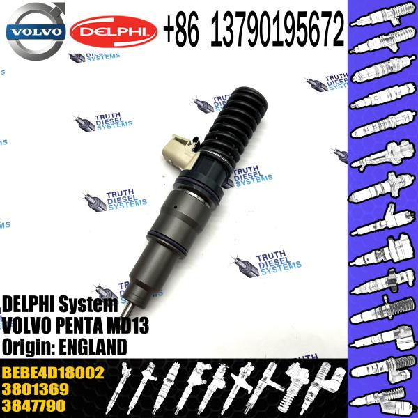 High Quality 4 pin Diesel Fuel Injector 3801369 Common Rail Injector BEBE4D18002 For VOL Truck PENTA MD13