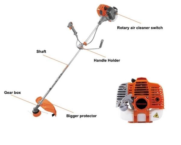 Adjustable handle 2 Stroke engine cordless shrub  grass Trimmer Brush Cutter