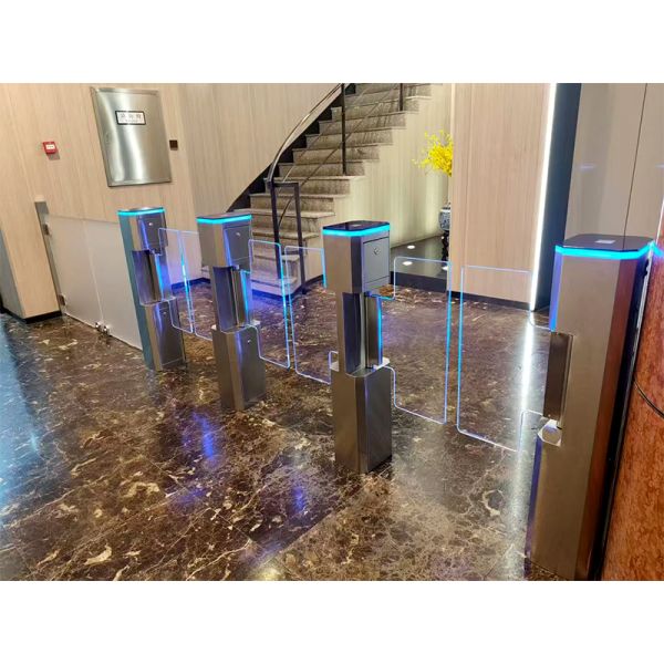 1.0mm Thickness Swing Arm Barrier , 304 Stainless Steel Turnstile Gate