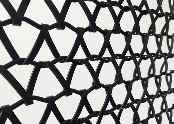 316l Stainless Steel Architectural Woven Mesh Metal Spiral For Exterior Facades