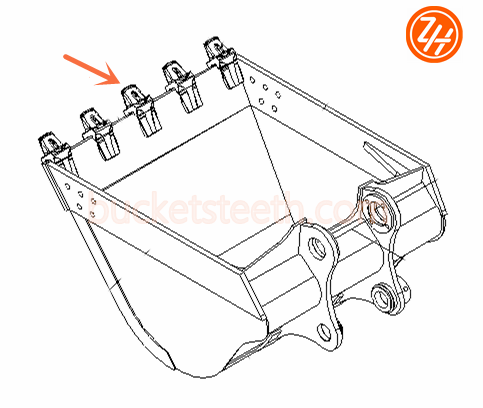 53HRC 208-939-3120-60 PC400 Komatsu Bucket Teeth And Adapters