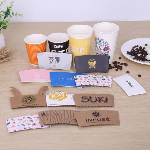 Double Corrugated Paper Cup Thick Paper Sleeve for Hot Drink Beverage Bubble Tea