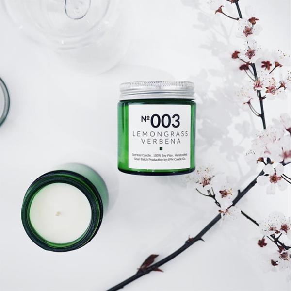 Natural Scented Soy Empty Glass Candle Jar With Lid Vintage Green For Home Decoration