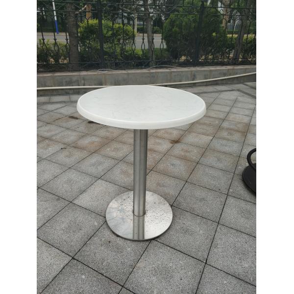Easy Move Stainless Steel Table Legs  Round Chrome Table Base For Bistro Table