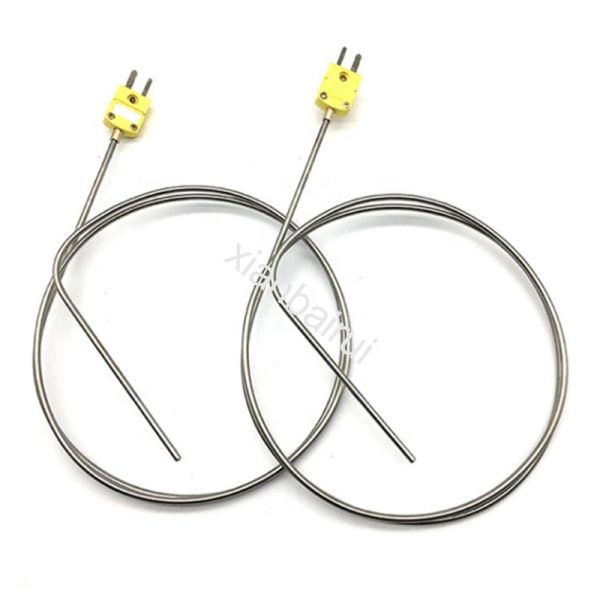 SS304 K Needle Type Probe Food Grade Thermocouple with Yellow Plug Temperature Sensor