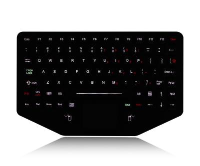 Mini teclado Ruggedized personalizado do Touchpad do silicone de 89 chaves teclado industrial