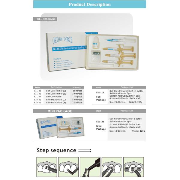 No Mix Self Cure Orthodontic Bonding Adhesive For Dental In Standard Pack
