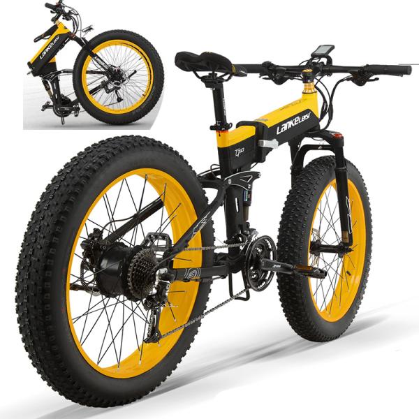1000W Electric Snow Bike 26 Inch Hidden Battery 27 Speed Full Suspension