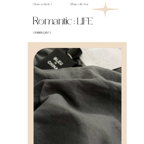 4-piece Duvet Cover Set Solid Color Washed Cotton Bedding Set for Adult and Child