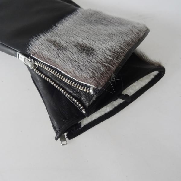 Sheepskin Womens Soft Leather Gloves Wool Lining Simple Classic Style