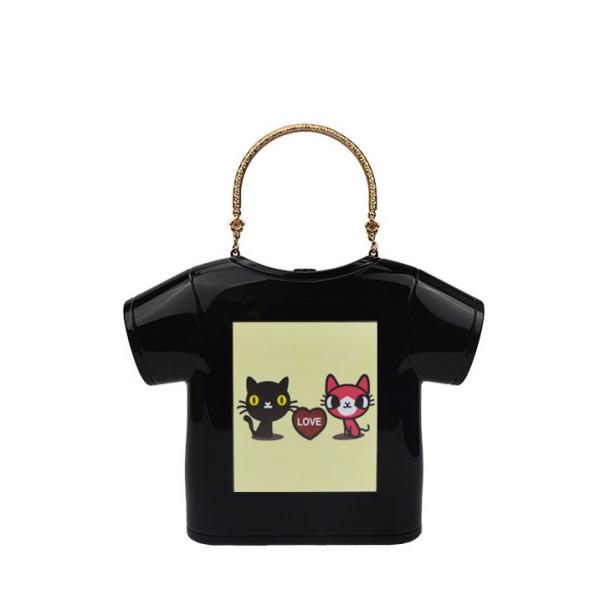 New Acrylic female garment bag handbag solid color lip question mark