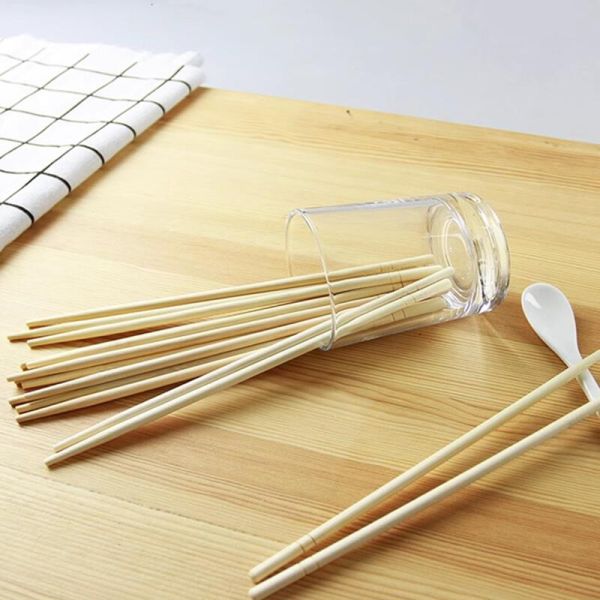 Sample Free Samples of Disposable Bamboo Round Chopsticks with Paper Sleeve Packing