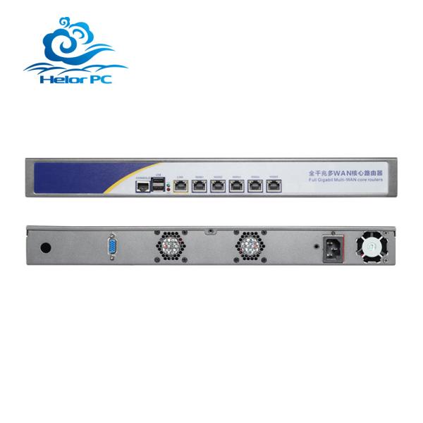 Un serveur de pare-feu Intel à double canal DDR3L avec 6 RJ45 LAN MSATA et console RJ45