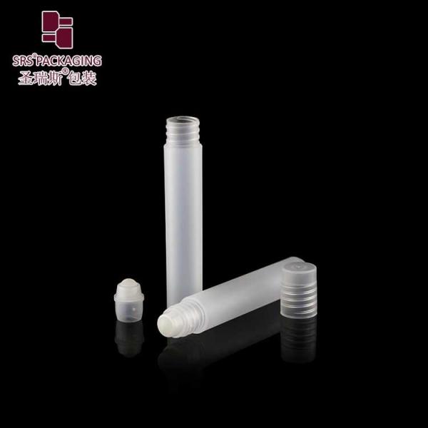 8ml White Plastic Roll On Bottle for Essential Oil Matte Finish Screw on Cap Logo Printing Available
