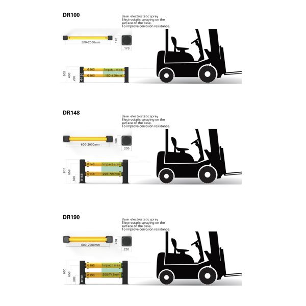Door Protection Flexible Safety Barrier For Warehouse