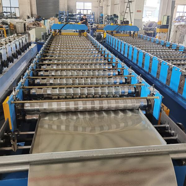 H75 Trapezoidal Roof Sheet Roll Forming Machine For Tile Making
