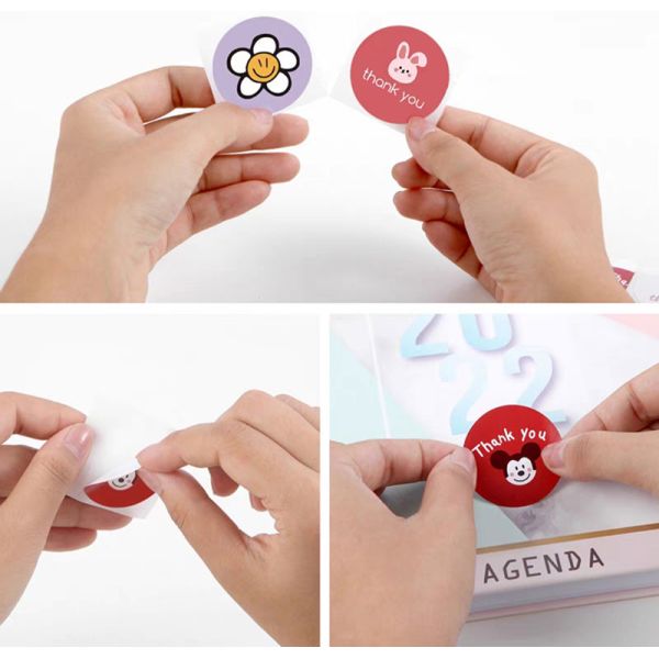 Cute Cartoon Animals Adhesive Thank You Sticker Labels For Teachers Appreciation