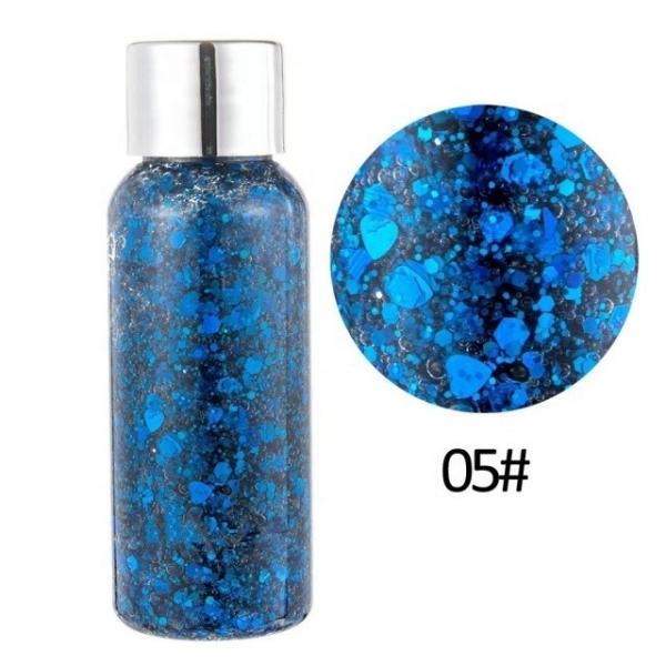 Craft Glitter Gel Body Mermaid Sequins Skin Long Lasting Sparkling Cream Eye Shadow for Customized Shape Hair and Nail