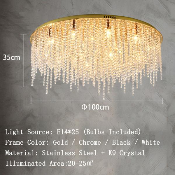 Crystal Chain Ceiling Lights New Lampara Techo for Home Decor guzhen lighting(WH-CA-107)