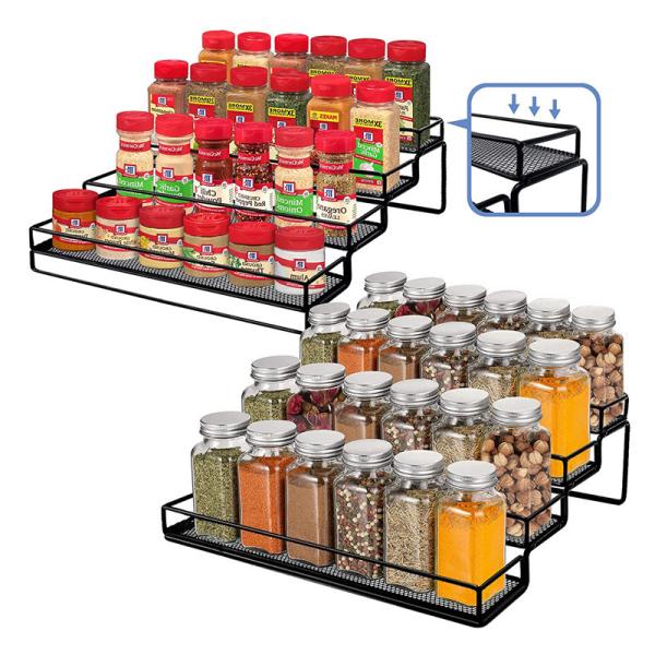 28.8*15.5*29.8cm Lacquer Spice Rack Organizer for Kitchen Countertop Bathroom Storage