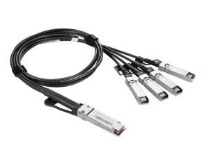 ケーブルアセンブリ DAC 1m 30AWG ダイレクトアタッチケーブル QSFP-40G SFP 10g-1m パッシブ 40g QSFP+ to 4*SFP