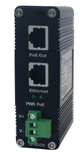 Промышленный инжектор PoE 10/100/1000Mbps 802.3 Bt Закаленный гигабитный высокомощный инжектор PoE