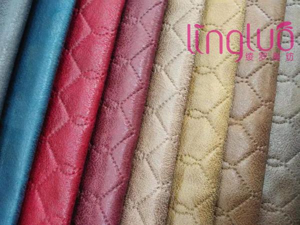 Ultrasonic wave suede fabric for sale New design soft touch Tech Cloth Cover