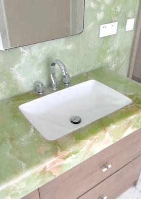 Tableau de salle de bains de luxe à veines vertes