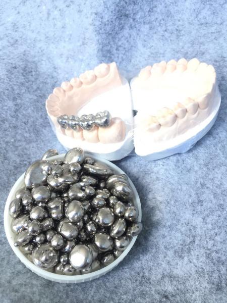 8.5cm³ Density Base Metal Alloys In Dentistry Casting Full Crown Silver Color