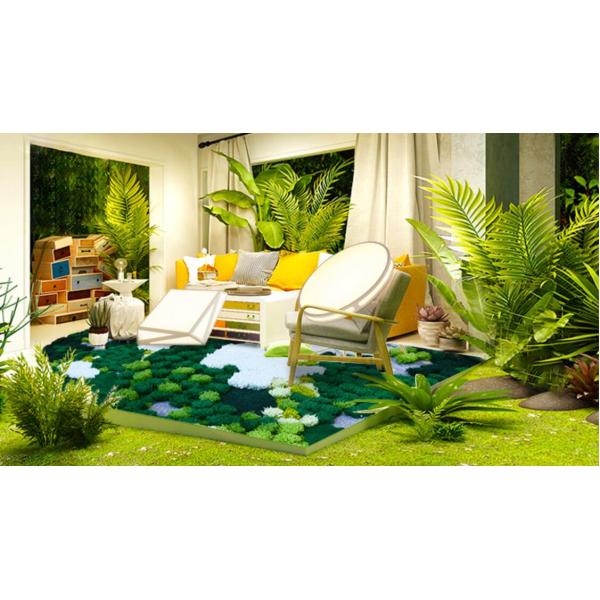 Pure Handmade Wool Green Moss Carpet 1000*830mm Modern Living Room Rugs