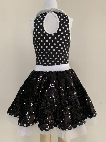 Black Color Toddler Ballet Leotards / Ballet Dresses For Girl