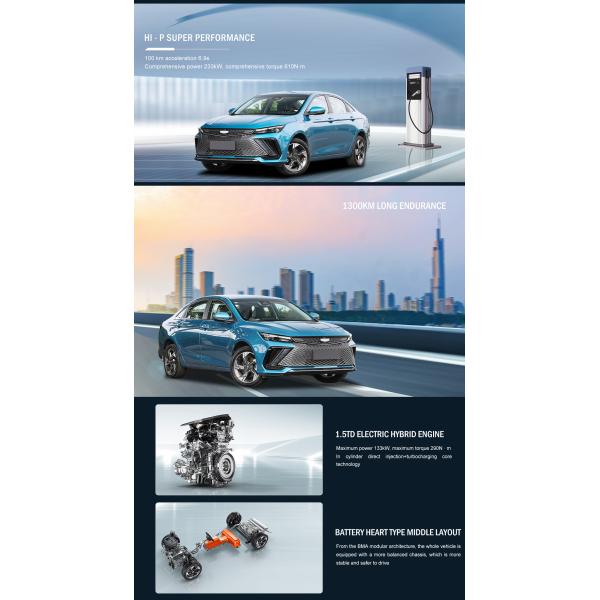 4 Door 5 Seat Body Type and 181PS Maximum Horsepower Emgrand L Raytheon HIP 2022 1.5TD-DHT Pro 100KM Super Net Hybrid Sedan