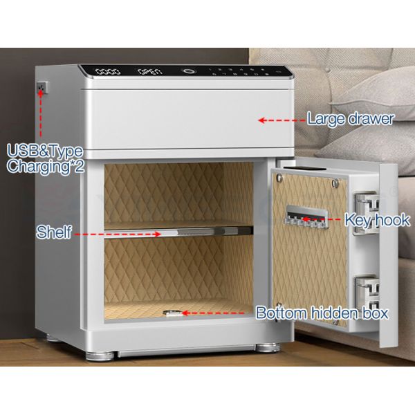 Mountable Smart Security Safe Box Constructed from High-Strength Steel for Home Security