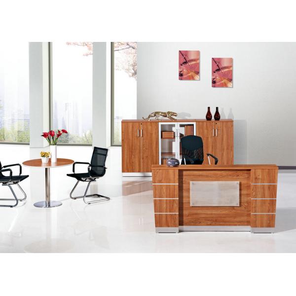 Fantastic Appearance Office Counter Desk Golden Teak Color 2200W*800D*750H MM Size