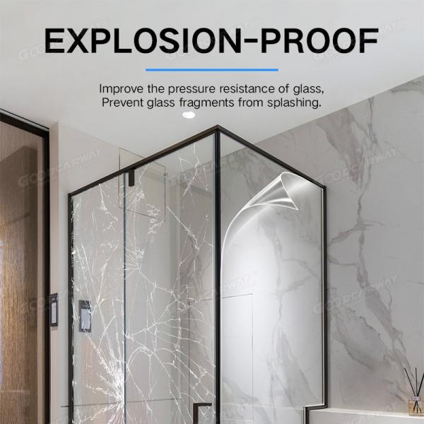 8mil Safety Film Self-Adhesive Explosion Proof Window Security