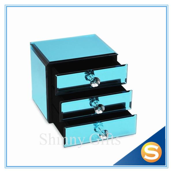High Quality New Design Glass Jewelry box With Mirror China Manufacturers