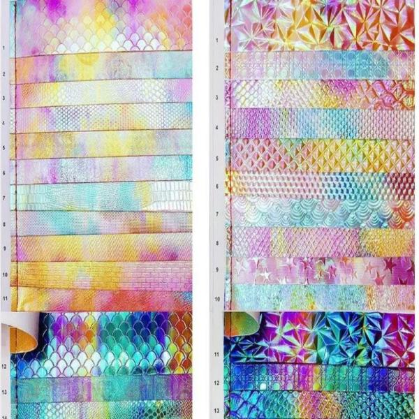 Versatile Laser Engrave PU Leather Waterproof PU Fake Leather Colorful