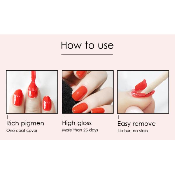 Vernis à ongles gel 1 étape organique service personnalisé, certifié CPSR, 48 couleurs, volume 10 ml