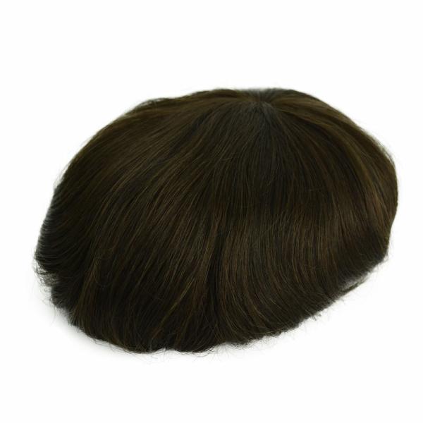 1B Natural Color Human Remy Hair Non Surgical Hair Replacement Toupee for Men