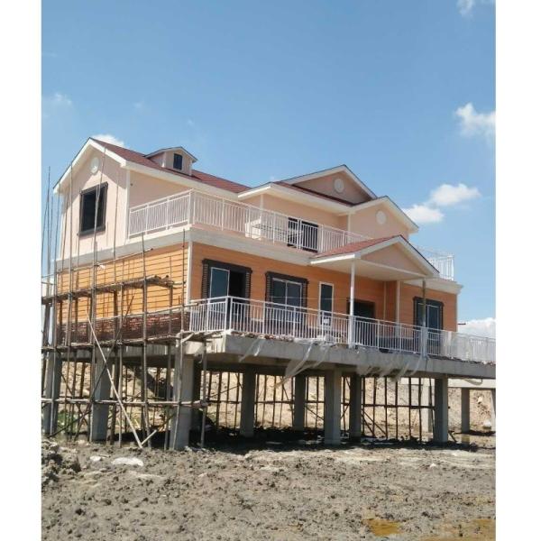 CEMENTO SIDING LIGHT FRAME de aço MODEM LUXURY pré-fabricado casa para venda