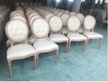Gold Stacking Wedding louis dining chair rental event furniture,Antique french oak wood dining chair