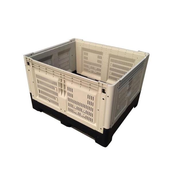 Foldable Plastic Pallet Box with 4 T Stadic Load and 0.5T Racking Load Space
