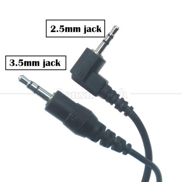 Customization 2.5mm Male to 90 Degree Right Angle 3.5mm Male Stereo Jack Aux Audio Converter Adapter Cable