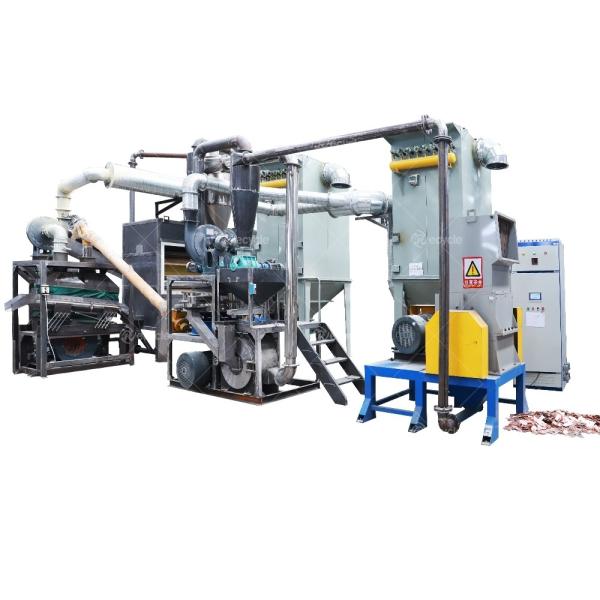 Instalação de reciclagem de resíduos eletrónicos, equipamento de reciclagem de PCB para processamento de placas de circuito