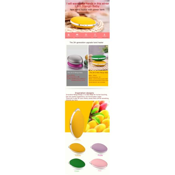 Innovative usb rechargeable mini electronic hand warmer With power bank WY-MG-01