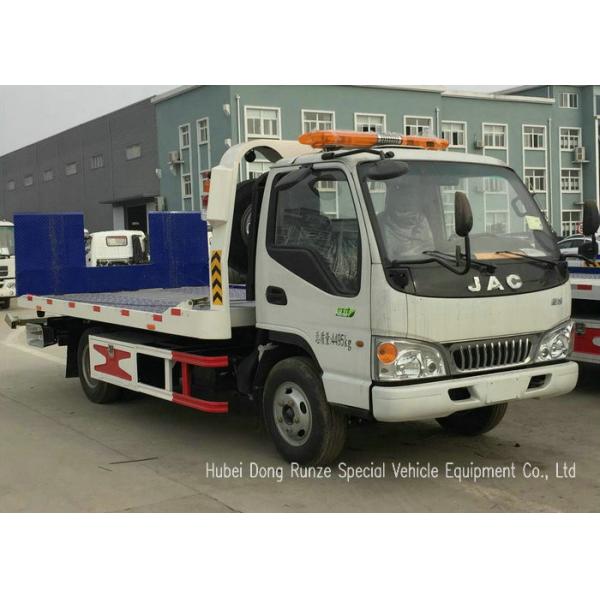 JAC Tilt Deck Flat Bed Recovery Truck , Rollback Light Duty Wrecker